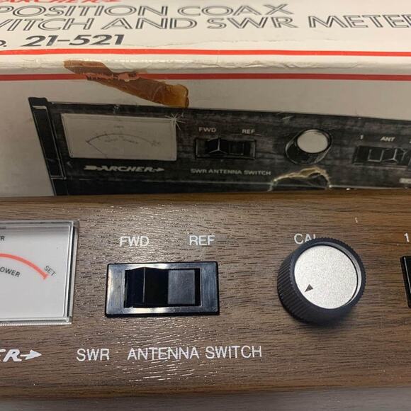 Vtg Archer 2 Position Coax Switch and SWR Meter 21-521 with Original Box - Picture 2 of 10
